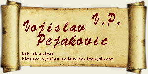 Vojislav Pejaković vizit kartica